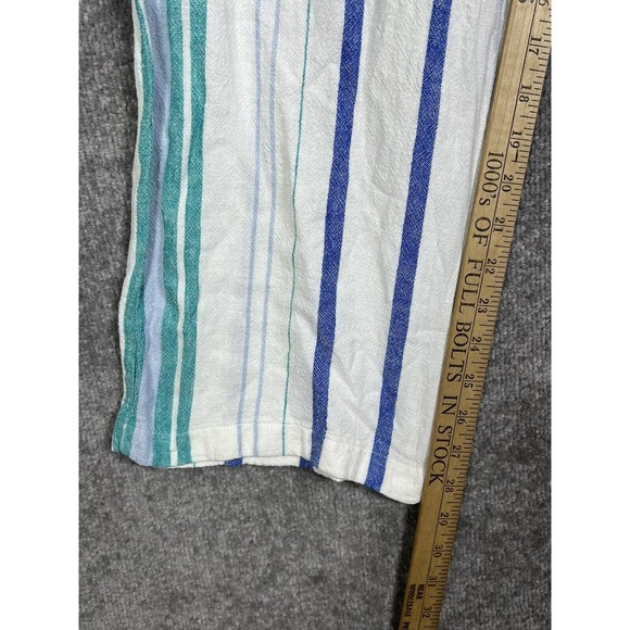 Ellen Tracy Linen Rayon Striped Pull On Pants Womens Size XL Pockets - Picture 15 of 16
